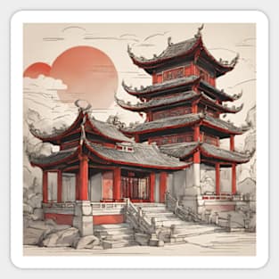 Chinese temple pt3 Sticker